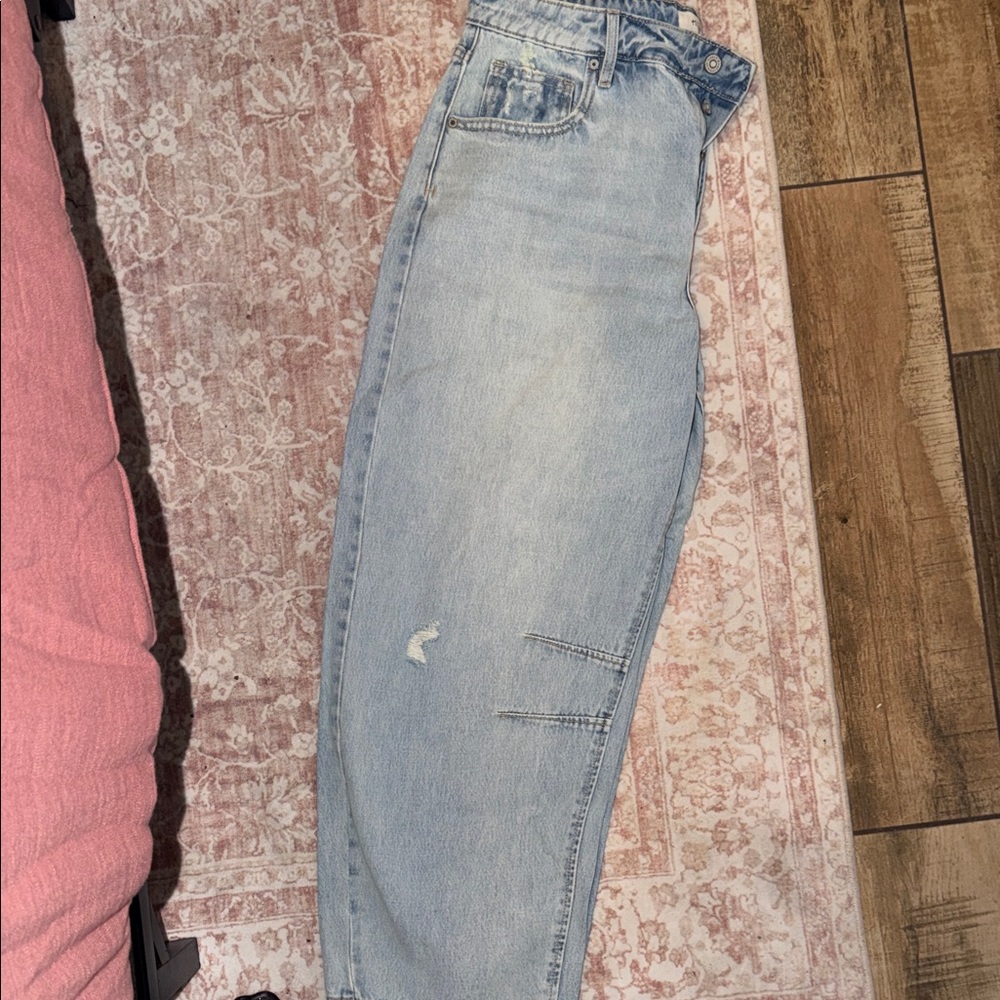 Casual Light Blue Boyfriend Jeans